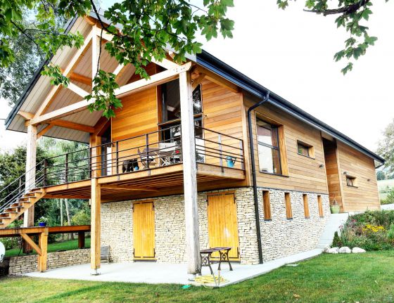 Terrasse maison ossature bois - Villard de Lans