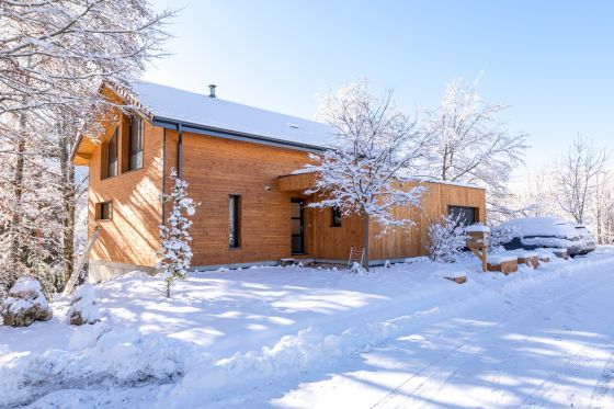 Maison ossature bois sous la neige - La Chapelle en Vercors